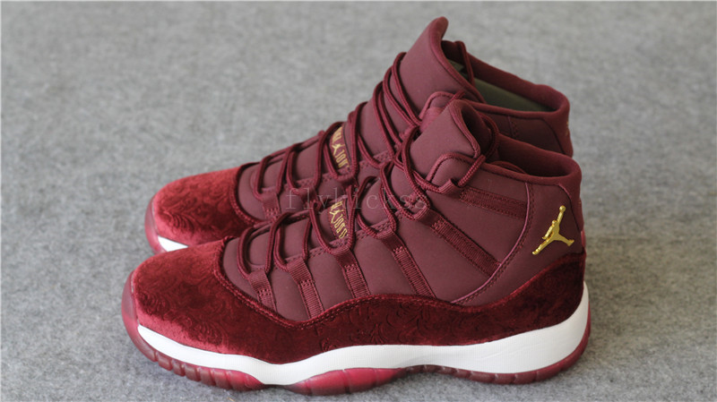 Authentic Air Jordan 11 Velvet Night Maroon High